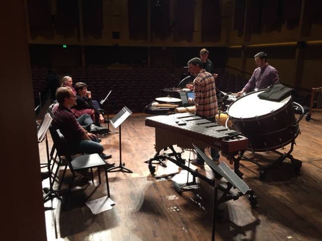 Student composer workshop with Sandbox Percussion